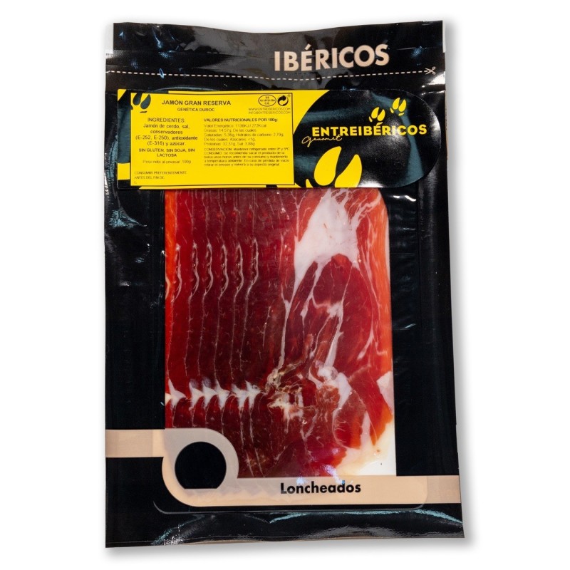 Jamón Gran Reserva genética DUROC - LONCHEADO 100 Gr.