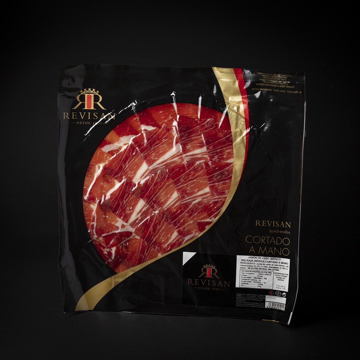 Plato de Jamón de Cebo Ibérico 50% raza ibérica - CORTADO A MANO